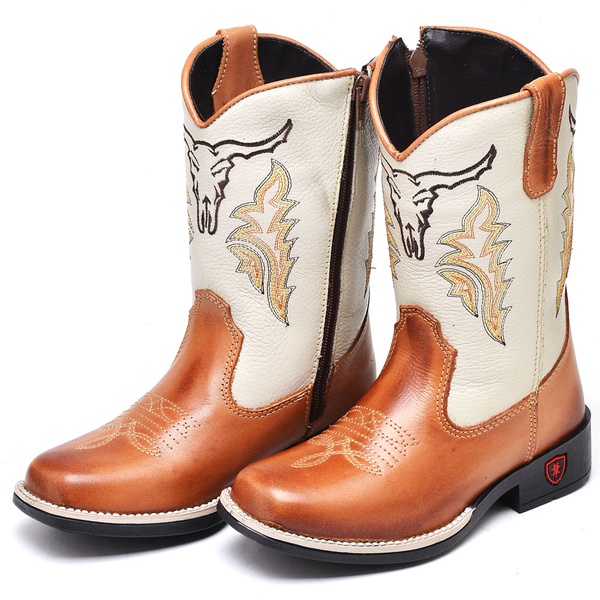 Bota Masculina Infantil Texana em Couro | GH CALÇADOS