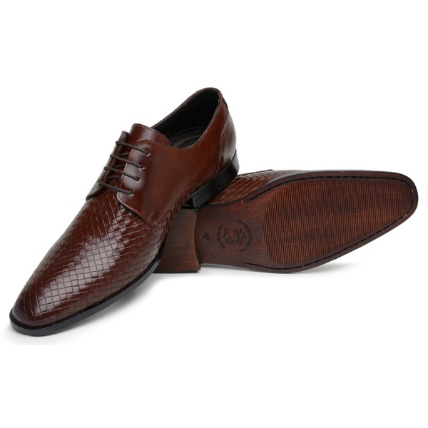 Sapato Social Masculino Derby Tressê Café | Grife Couro