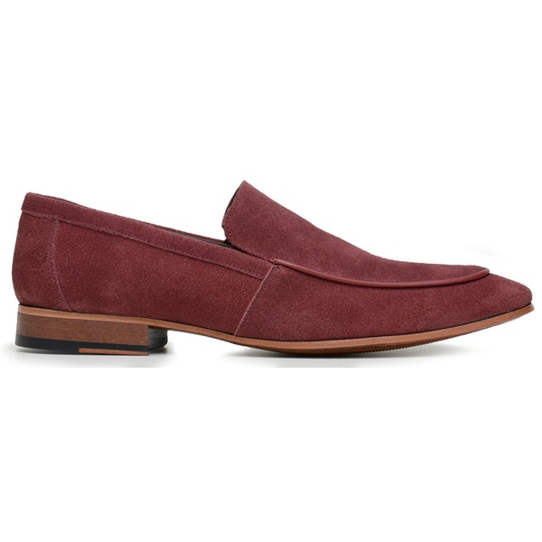 Sapato Social Masculino Italy Camurça Vermelho | Grife Couro