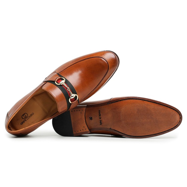 Sapato Social Masculino Italy Caramelo | Grife Couro