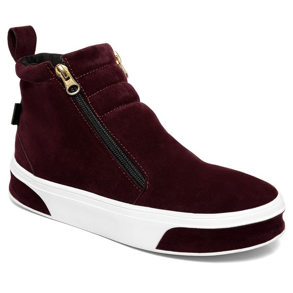 Tênis Feminino Botinha De Academia Leve em Camurça Bordô 203-GG | GuGi  Calçados e Acessórios