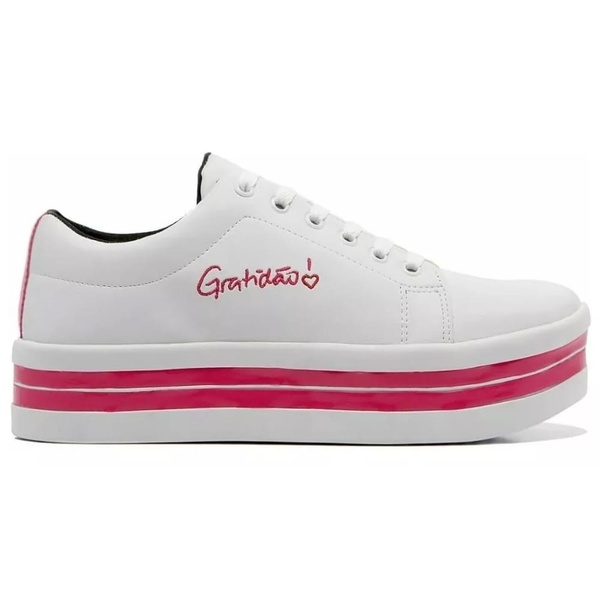 tenis feminino branco com rosa