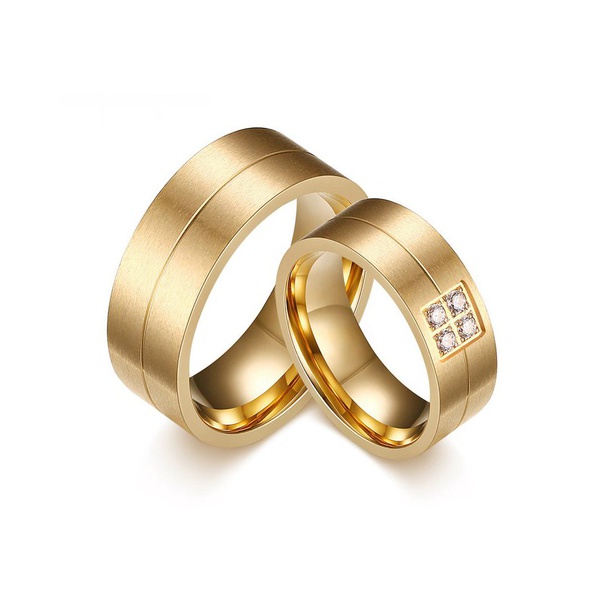 Aliança de Casamento em Ouro 18k Com Diamantes