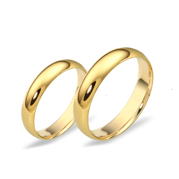 Alianças Clássica 4,5 Milímetros em Ouro 18k - Casamento e Noivado