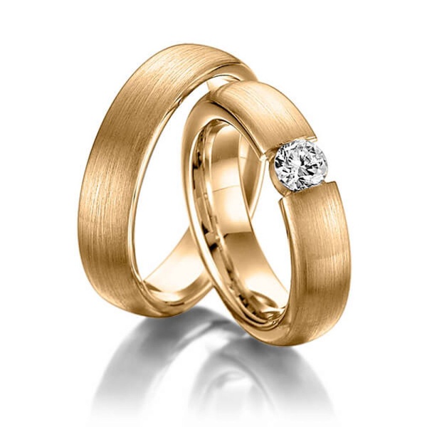 Aliança de Casamento com Diamantes de 30 Pontos