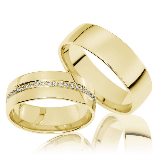 Aliança de Casamento com Diamantes