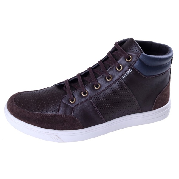 Sapatênis Cano Médio Botinha Masculina Casual Café Hype | HYPESTORE