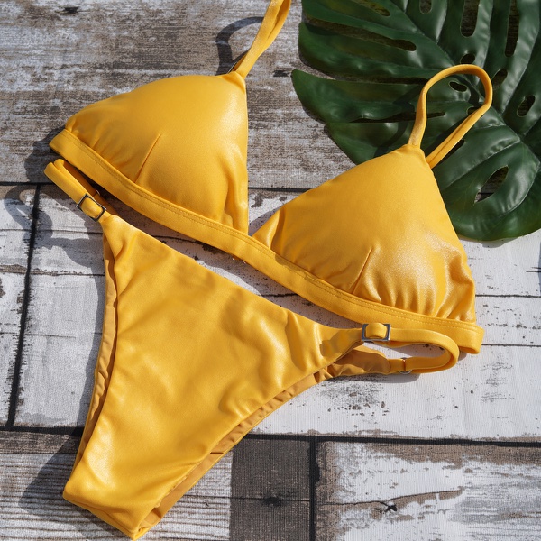 Biquíni amarelo mostarda clearance
