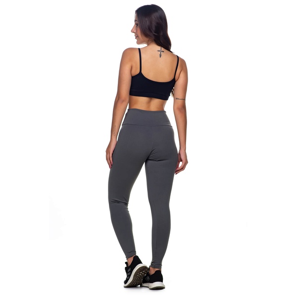 Calca Legging Fitness Comfort Cinza Korefit