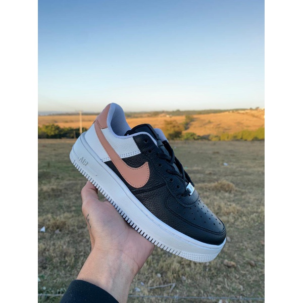 nike air force preto e bege