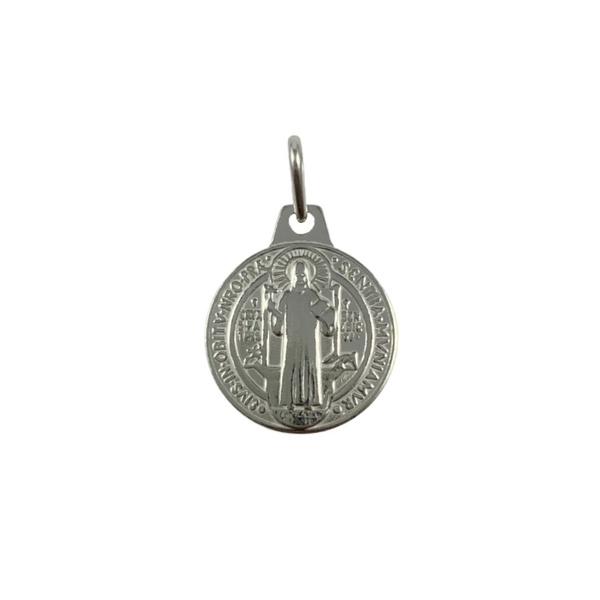 Pingente Medalha de São Bento em Prata 925