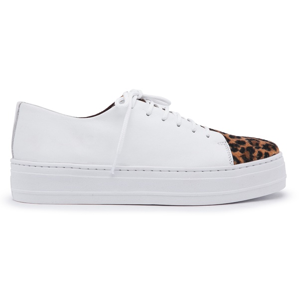 tenis flatform couro
