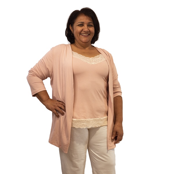 blusa cor rosa seco