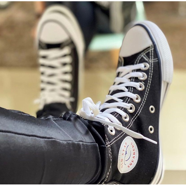 Tênis Feminino Casual Old Star Cano Alto Preto | Loja Gabriela Ribeiro