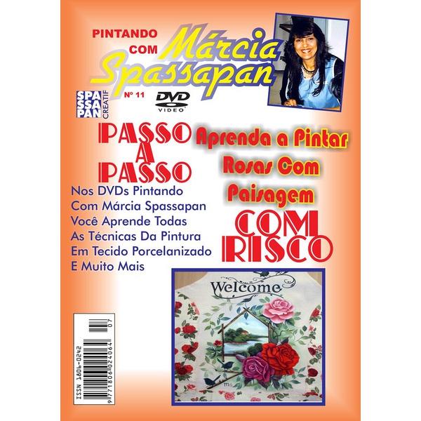 DVD Pintando Com Marcia Spassapan Edição Nº11 - Rosas Com Paisagem + Projeto