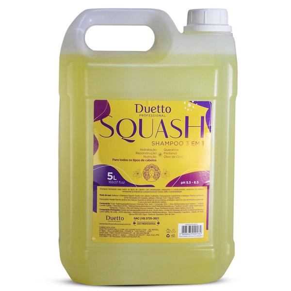 Shampoo Galão Squash Duetto Professional 5l
