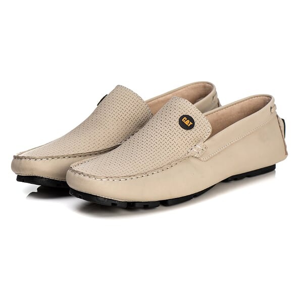 Sapato Masculino Mocassim em Couro Bege | HAMITIE