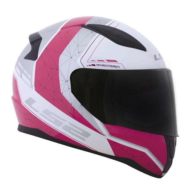 CAPACETE LS2 RAPID CANDIE WHITE/SILVER/CHERRY