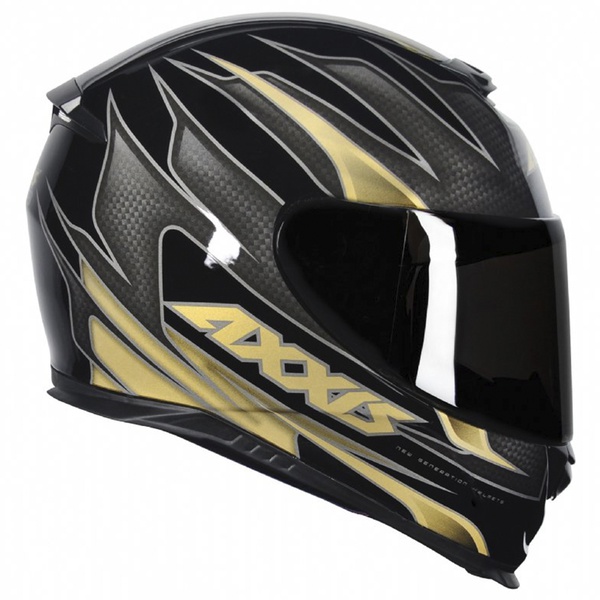 CAPACETE AXXIS SPEED GLOSS BLACK GOLD