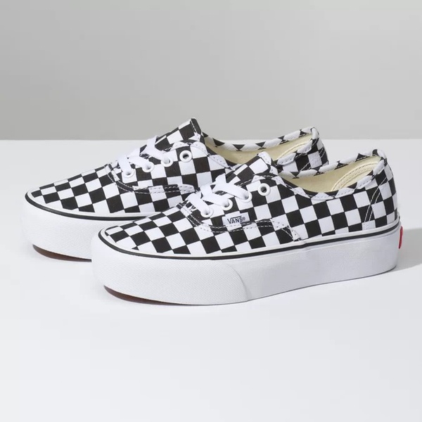 vans authentic checkerboard true white