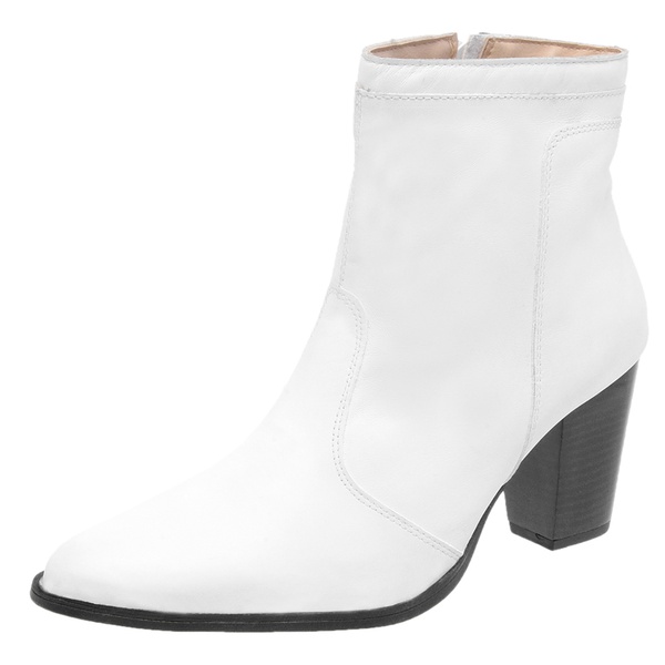 bota cano curto branco