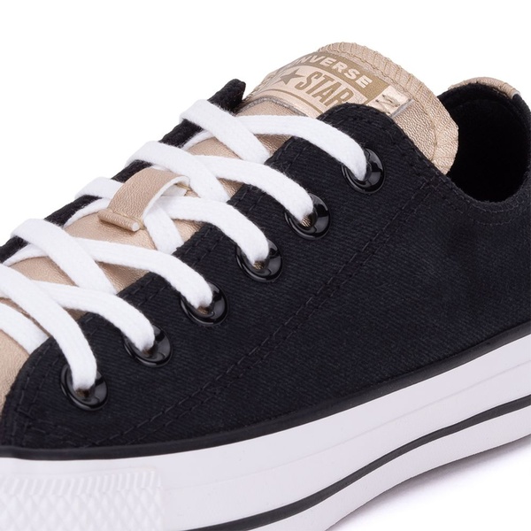 Tênis Converse All Star Preto/Dourado CT16180001 | Loja Mônica's