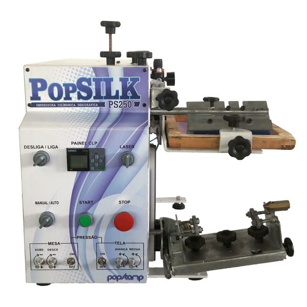 Máquina PopSilk - Serigráfica Cilíndrica - Sem Compressor