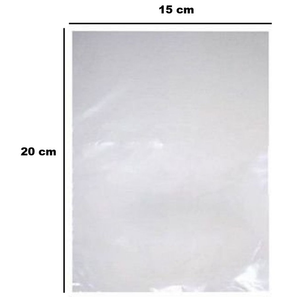 Saco Plástico PE 15x20cm Transparente 1kg-006