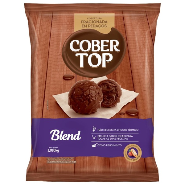Cobertura de Chocolate Cobertop Blend em Pedaços 1,010kg