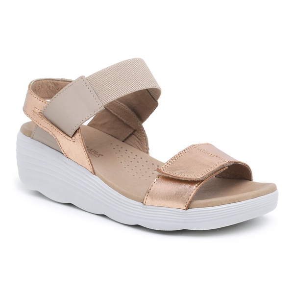 Sandália Feminina Anatômica Super Leve Rose Metalizado Sapatoterapia 6103 |  SAPATOTERAPIA