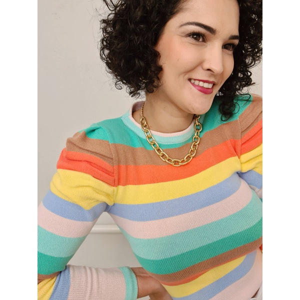 blusa tricot candy color