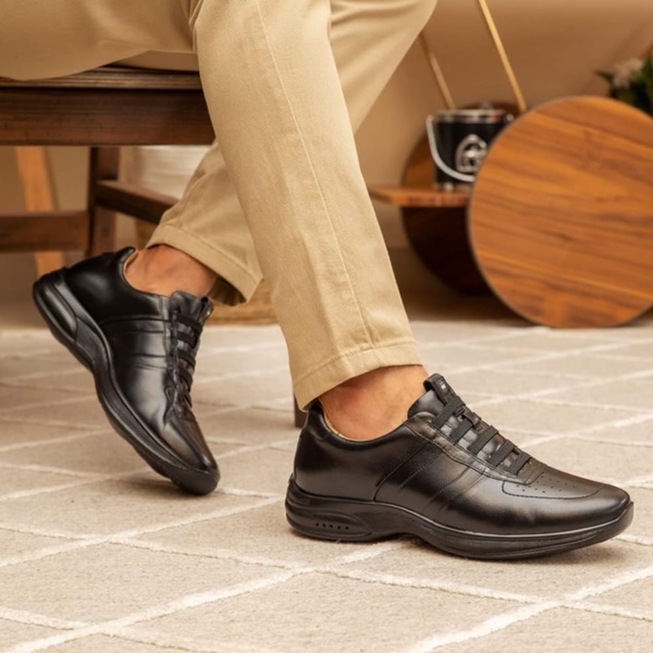 Qual o Preço?】→ Preço Sapato Masculino Jota Pe Lenon 4K Technology CR-PRETO  38