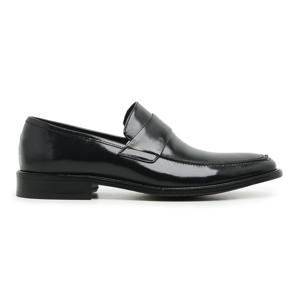 Sapato Social Couro Preto Liso Wood | MADOK