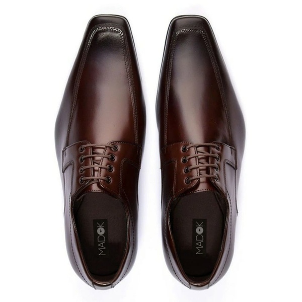 Sapato Social Masculino Marrom em Couro de amarrar | MADOK