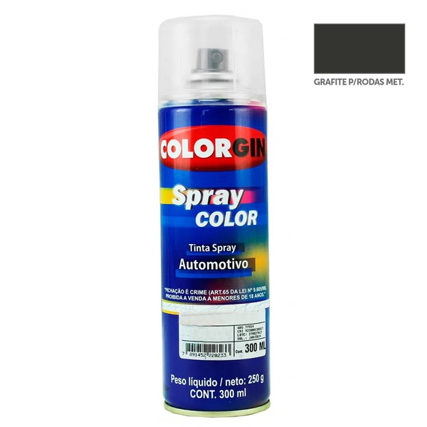 Tinta Spray Colorgin Para Rodas - Grafite