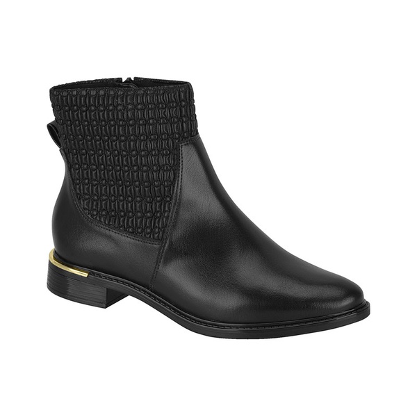 BOTA FEMININA VIZZANO PRETO NAPA/MATELASSE | MARCELUS CALCADOS
