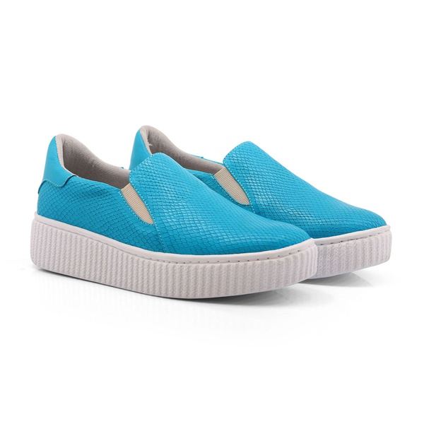 slip on azul feminino