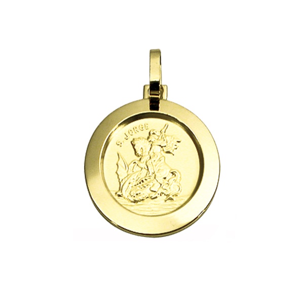 Pingente Medalha São Jorge em Ouro 18K
