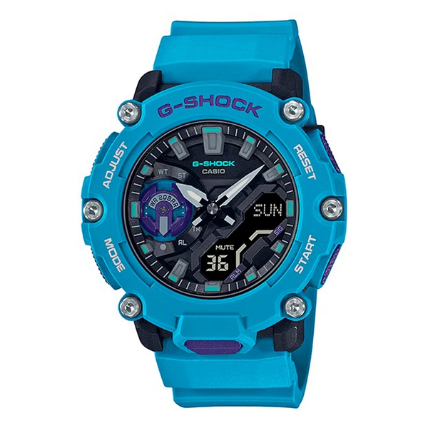 g shock azul e laranja