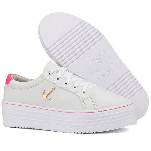 tenis rosa plataforma