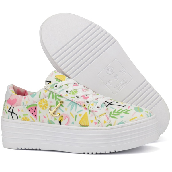 tenis plataforma branco