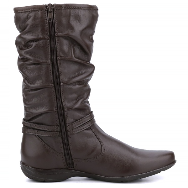 Bota Rasteira Cano Medio Mr Gutt Em Couro Cafe Mr Gutt