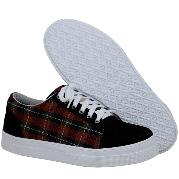 tenis xadrez vermelho