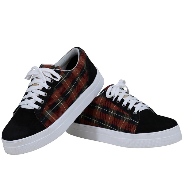 tenis xadrez vermelho