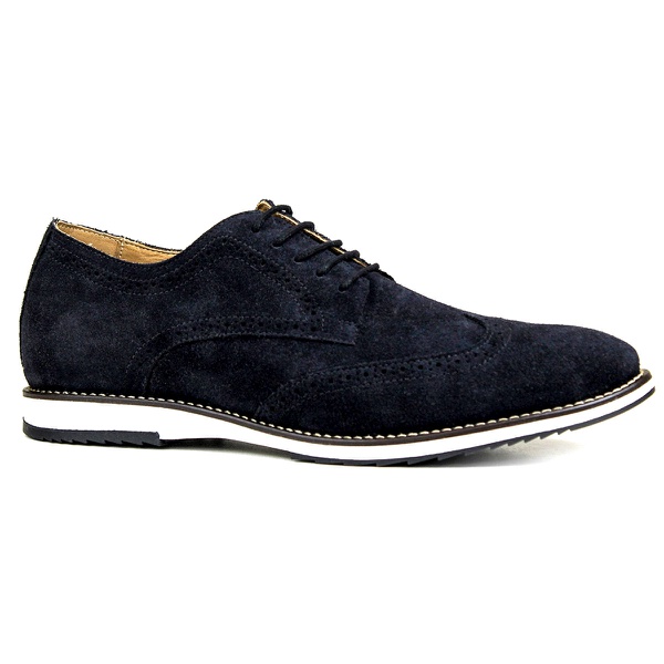 8010 Brogue Premium Camurça Marinho | MRLIGHT CALCADOS
