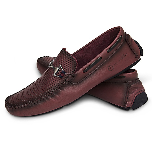 Mocassim Masculino Couro Latego Diamante Fumex Bordo 39 | MRLIGHT CALCADOS