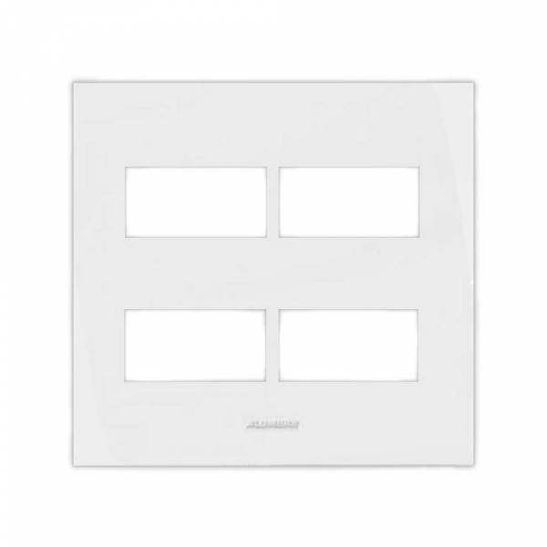 Placa 4x4 4 Modulos Distanciados Branco - Inova Pro