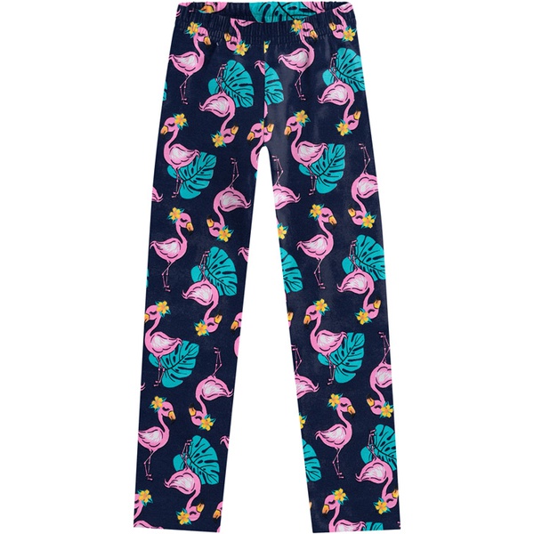 Calça Legging Kyly Infantil Feminina Estampada Flamingo Tamanho 1 ao 3