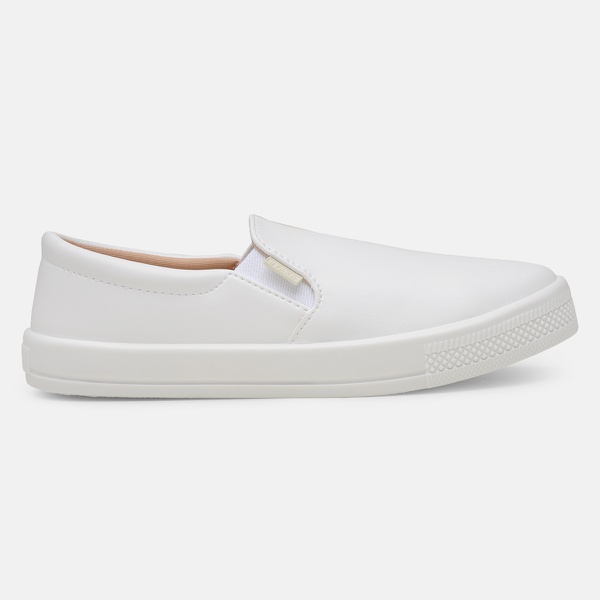 slip on branco feminino