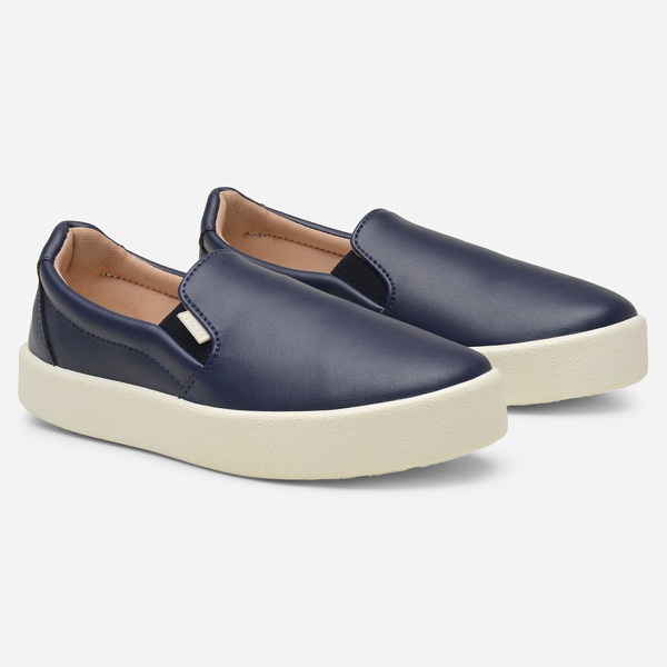 TÊNIS FEMININO SLIP ON SINTÉTICO AZUL MARINHO| SOLA ALTA | NINE4 STORE